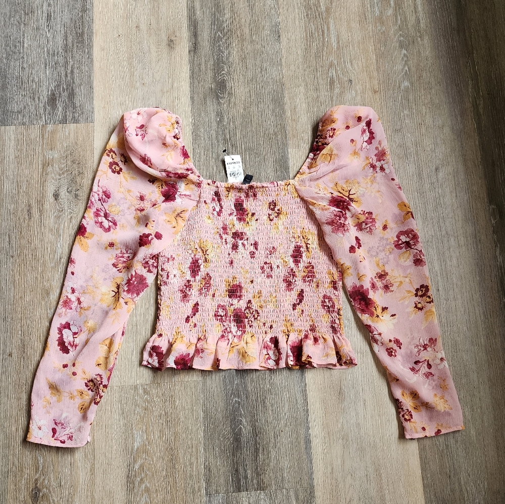 NWT EXPRESS FLORAL TOP - Picture 7 of 14